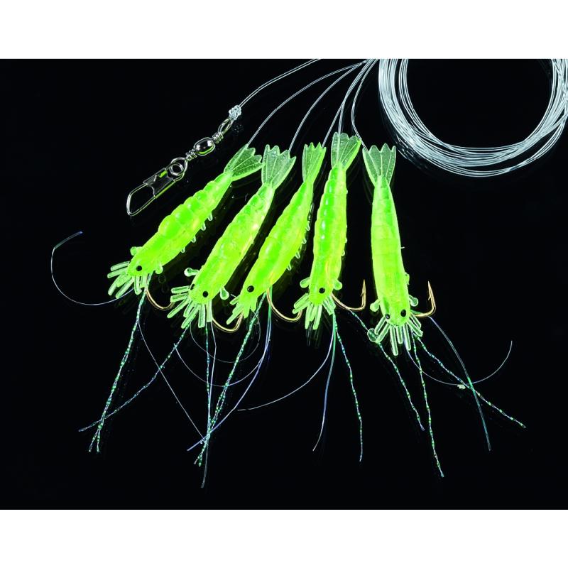 DEGA Shrims-Deluxe Rig-chartreuse, Hakengr. 8