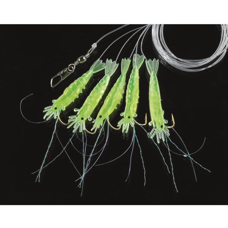 DEGA Shrims-Deluxe Rig-chartreuse, Hakengr. 4
