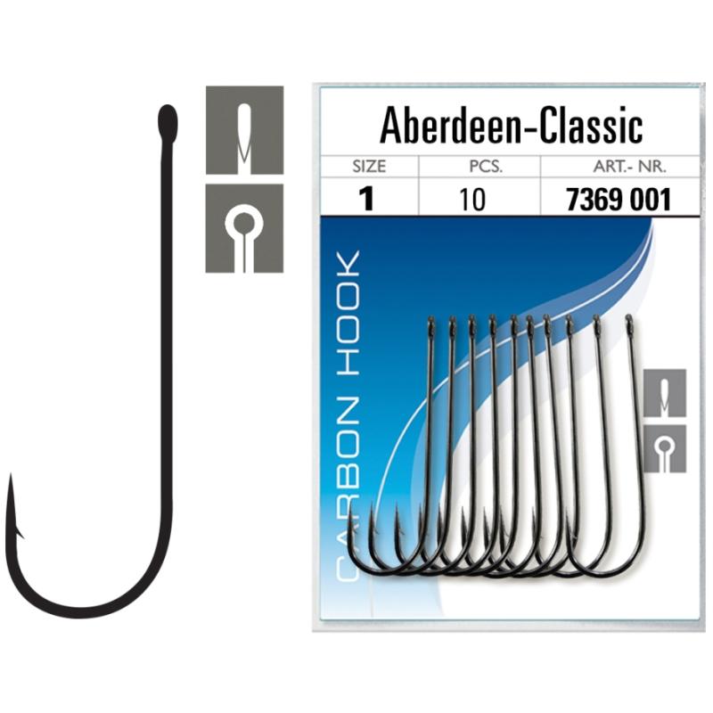 JENZI Aberdeen-Classic Haken, lose, Gr&ouml;&szlig;e 1, Schwarz