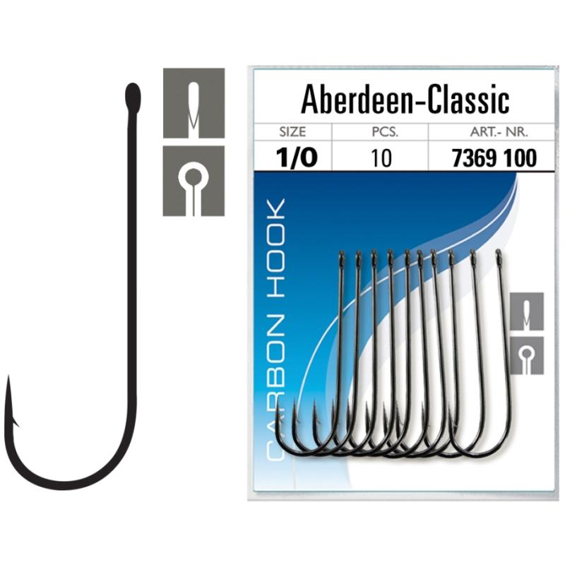 JENZI Aberdeen-Classic Haken, lose, Gr&ouml;&szlig;e 1/0, Schwarz