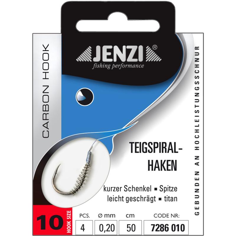 JENZI Teigspiralhaken Gebunden Gr&ouml;&szlig;e 10 0,20mm 50cm