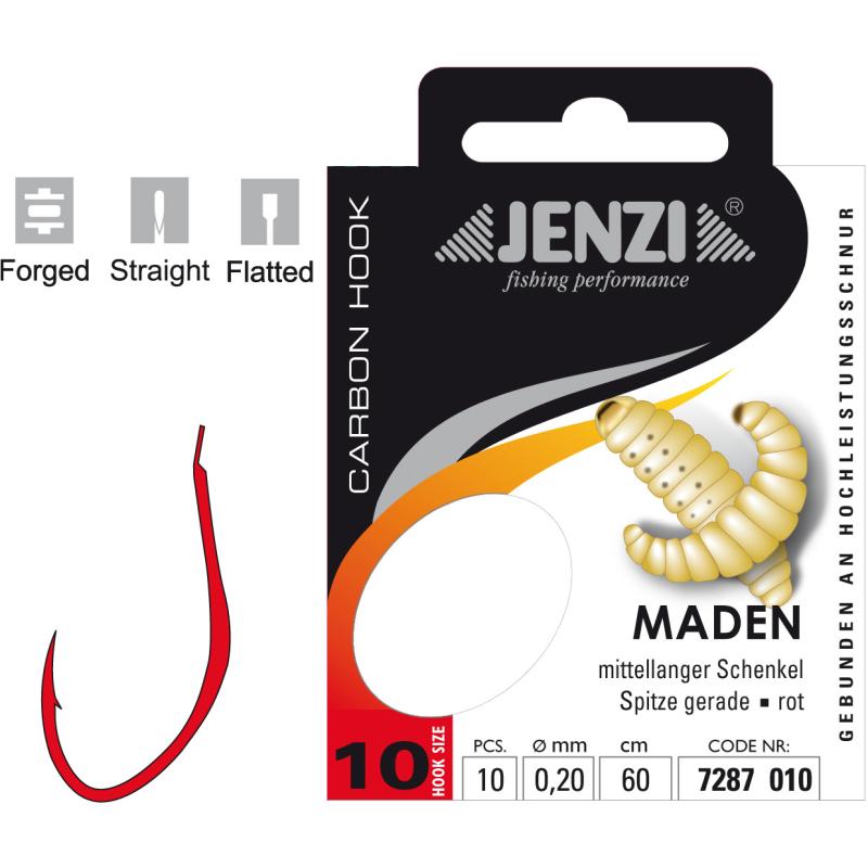 JENZI Madenhaken Gebunden Gr&ouml;&szlig;e 10 0,20mm 60cm