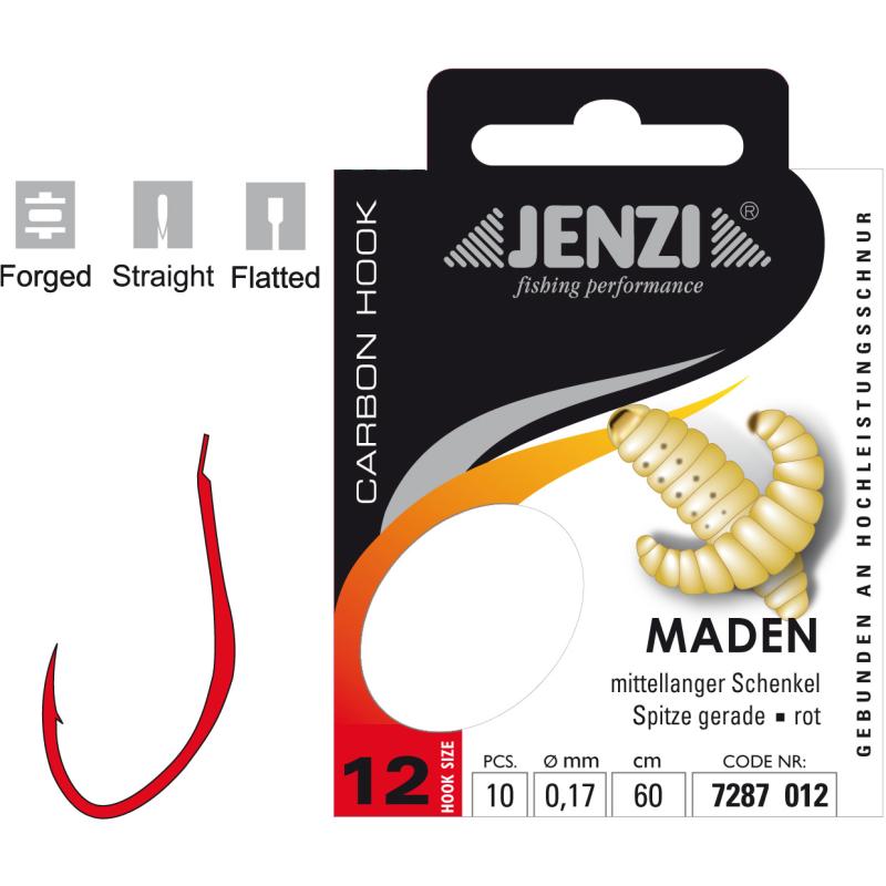JENZI Madenhaken Gebunden Gr&ouml;&szlig;e 12 0,17mm 60cm