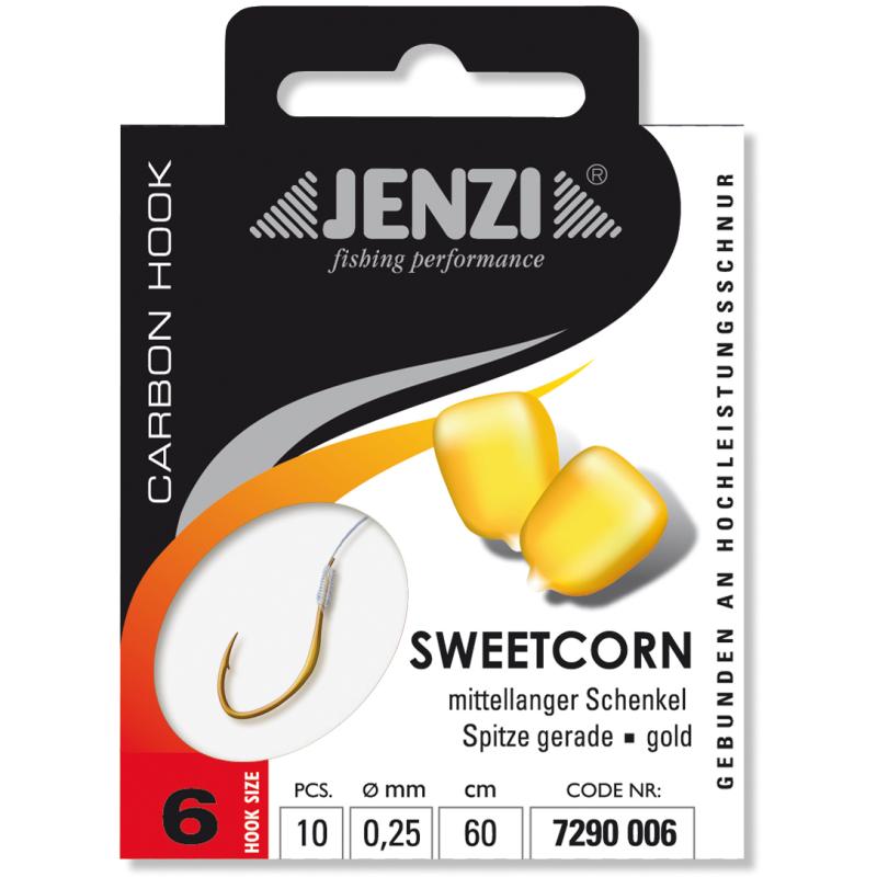 JENZI Sweetcornhaken Gebunden Gr&ouml;&szlig;e 6 0,25mm 60cm