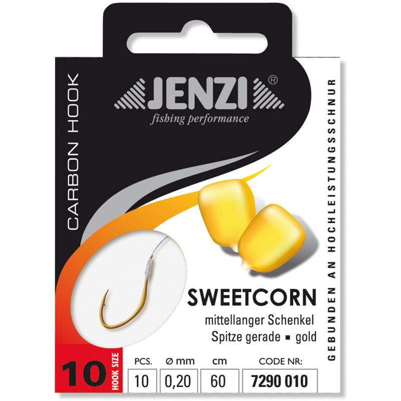 JENZI Sweetcornhaken Gebunden Gr&ouml;&szlig;e 10 0,20mm 60cm