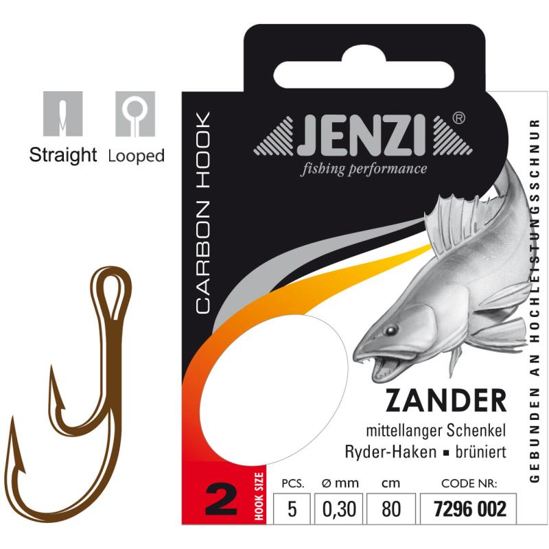 JENZI Zanderhaken Gebunden Gr&ouml;&szlig;e 2 0,30mm 80cm
