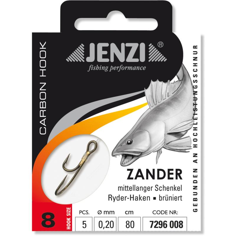 Produktbild JENZI Zanderhaken Gebunden Gr&ouml;&szlig;e 8 0,20mm 80cm