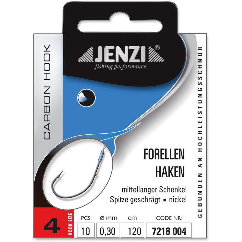 JENZI Forellenhaken Gebunden Gr&ouml;&szlig;e 2 0,30mm 120cm