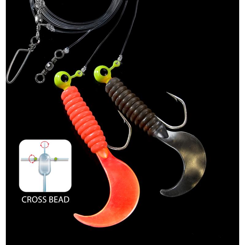 DEGA Rotations-Pilkvorf. Cross Beats Twister Rot/schwarz 1/0 0,6/0,5mm