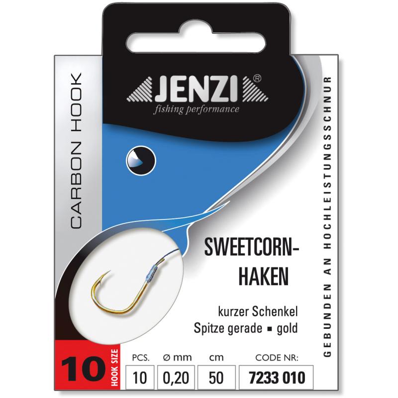 Produktbild JENZI Sweetcornhaken Gebunden Gr.10 0,20mm 50cm