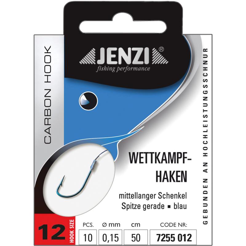 Produktbild JENZI Wettkampfhaken Gebunden Gr.12 0,15mm 50cm