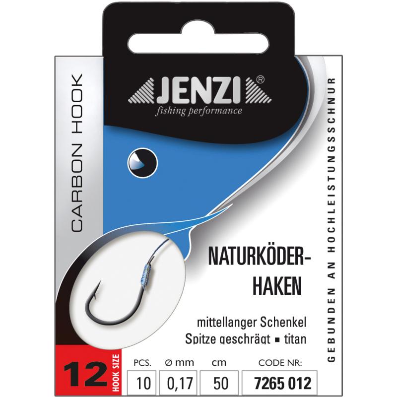 JENZI Naturk&ouml;derhaken Gebunden Gr.12 0,17mm 50cm