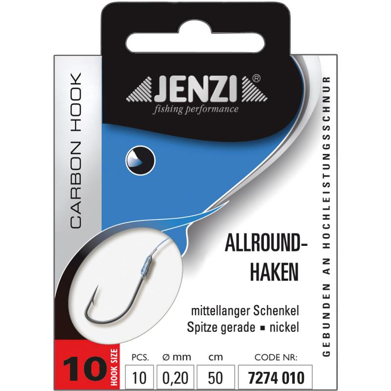 JENZI Allroundhaken Gebunden Farbe Nickel Gr.10 0,20mm 50cm