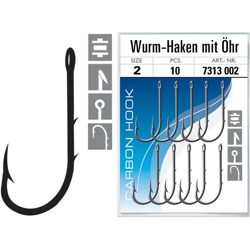 JENZI Wurmhaken lose Gr.2 nickel