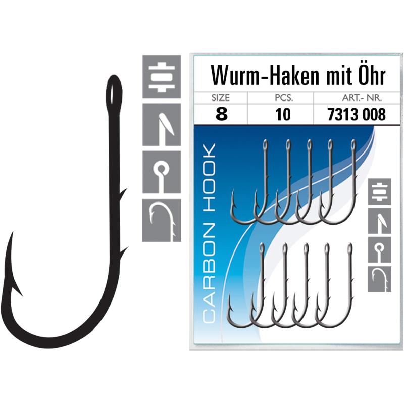 JENZI Wurmhaken lose Gr.8 nickel