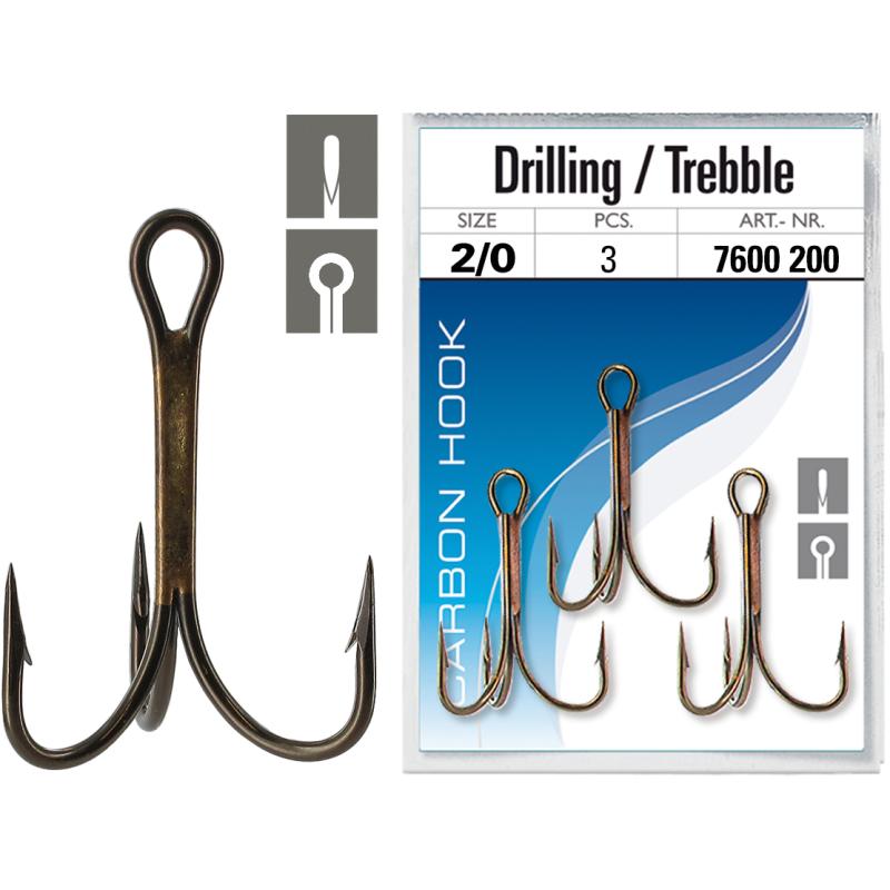 Produktbild JENZI Drilling Gr.2/0 br&uuml;niert normal gerade