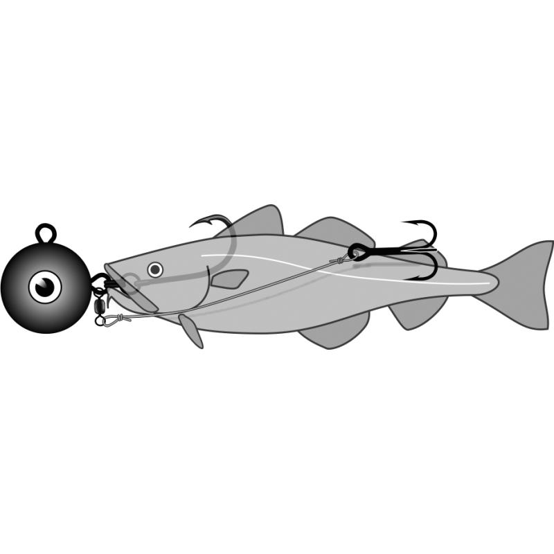 DEGA Deadb. Halibut Rig 400gr lumin