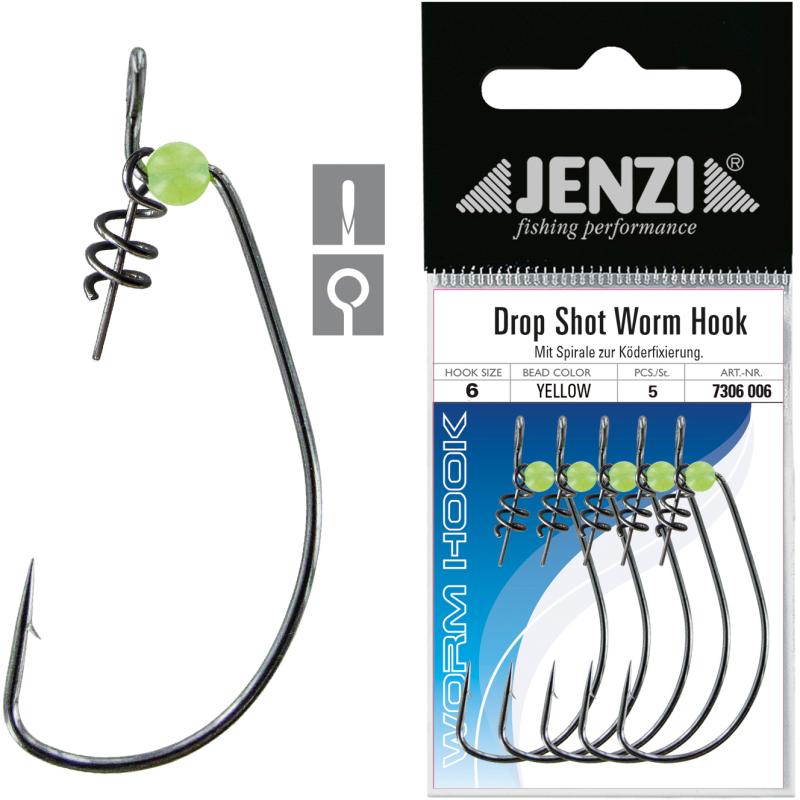 Drop Shot Worm Hook 5/SB Hakengr&ouml;&szlig;e 6