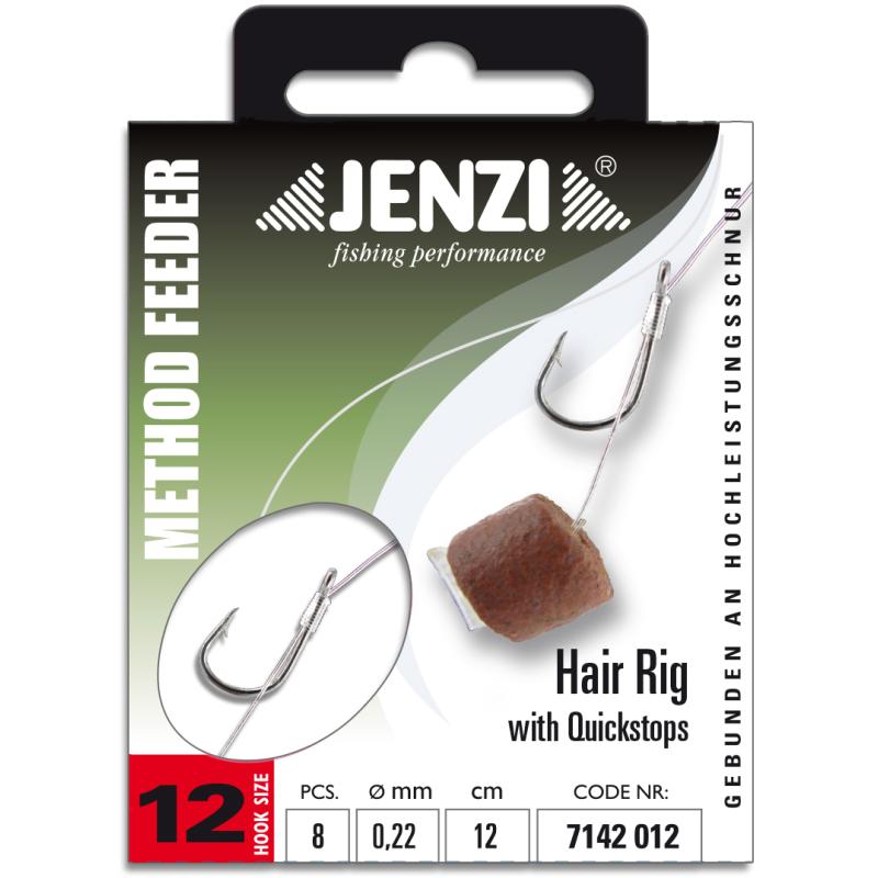 Method Feeder Hair Rig mit Quickstop, L&auml;nge 12,0 cm &Oslash; 0,23mm # 12