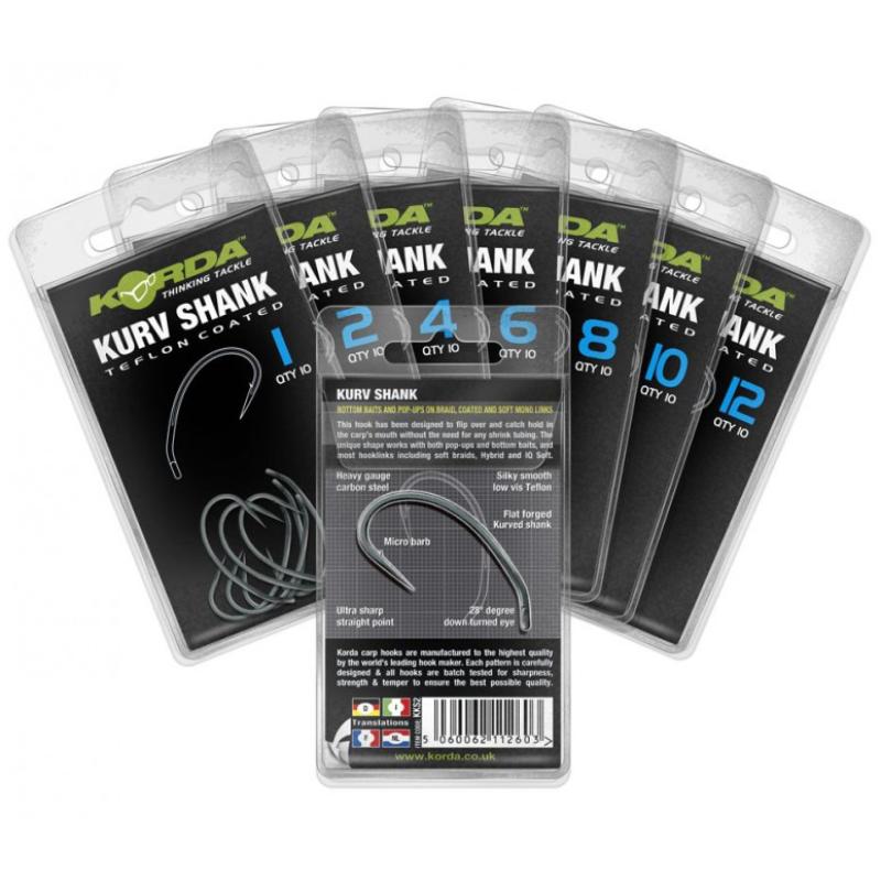 Korda Kurv Shank Haak - 10 St&uuml;ck Size 2