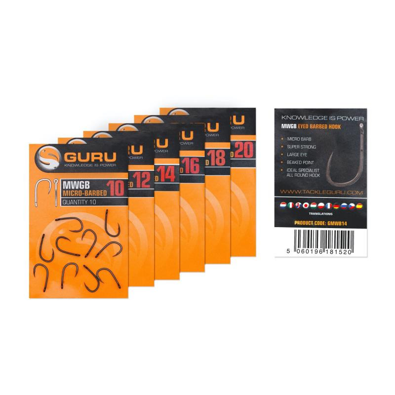 Guru MWG Hook size 20 (Barbed/Eyed)