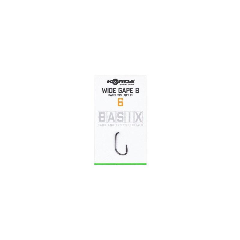 Korda Basix Wide Gape Barbless Size 8
