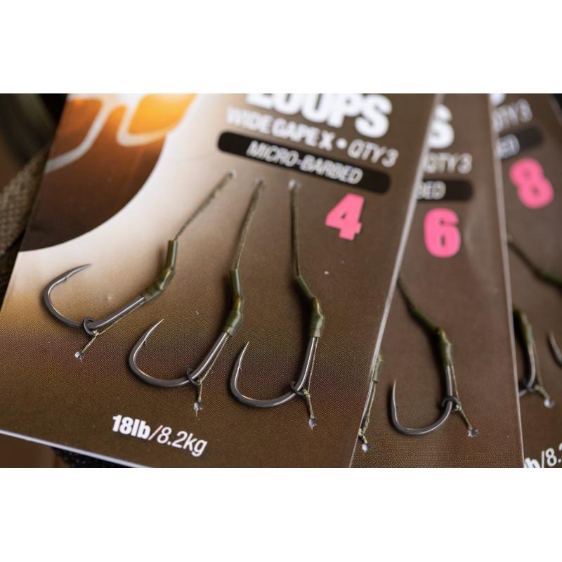 Korda Loop Rigs DF Wide Gape X (18lb) #8