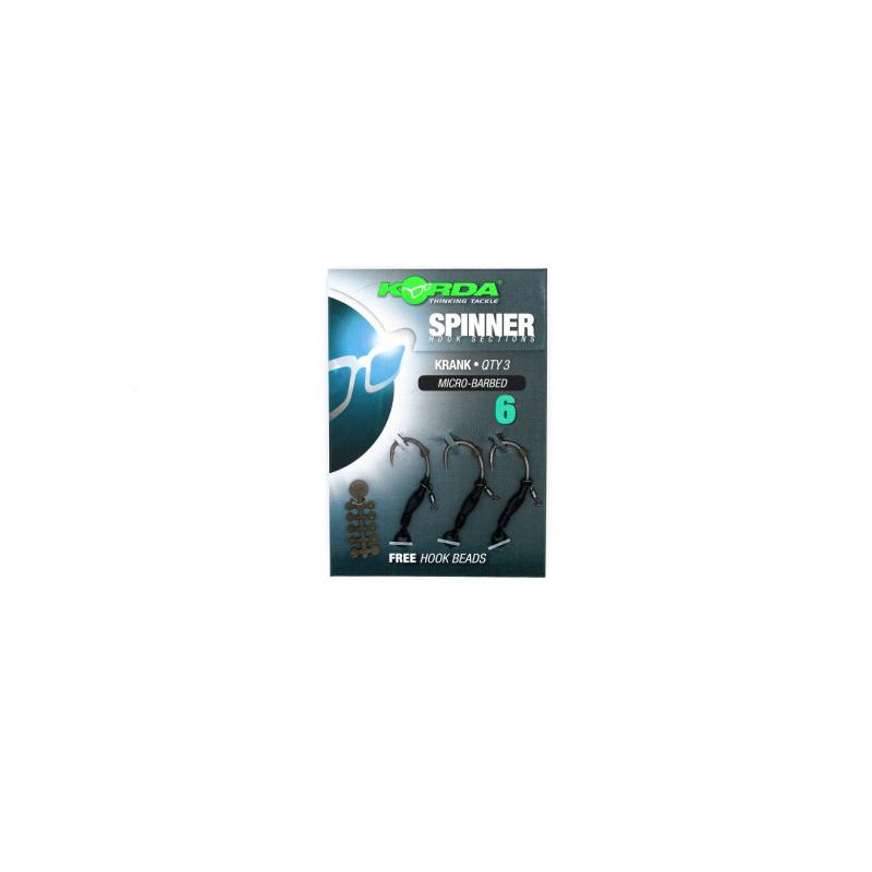Korda Spinner hook sections Krank Barbless #6