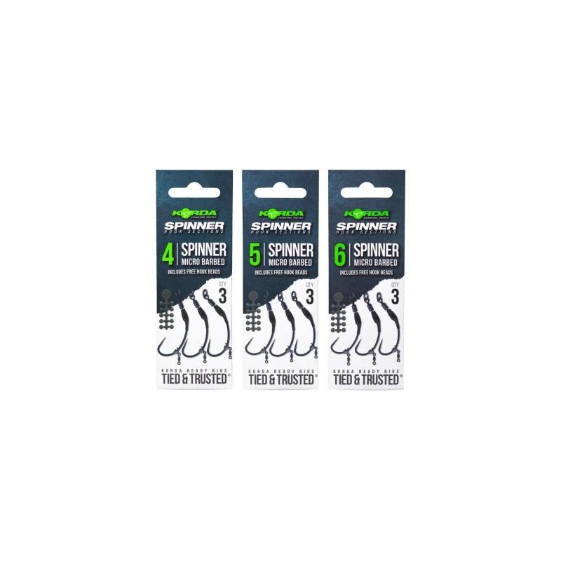 Korda Spinner Hook Sections Spinner Barbless 5