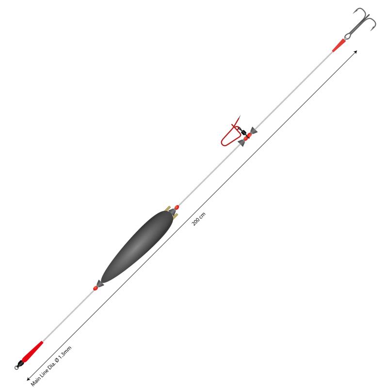Produktbild Mikado Mono Catfish Set Adjustable Combi Rig Rattle 20G/200cm/100Kg #3/0