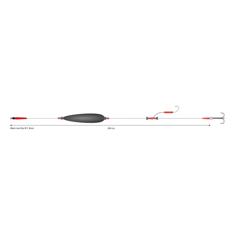 Produktbild Mikado Mono Catfish Set Iii - Big Bait Rig 20G/200cm/100Kg # 3/0 6/0