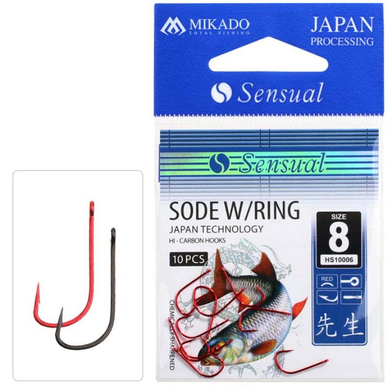 Mikado Haken Sensual Sode W/Ring Nr. 8 Red .