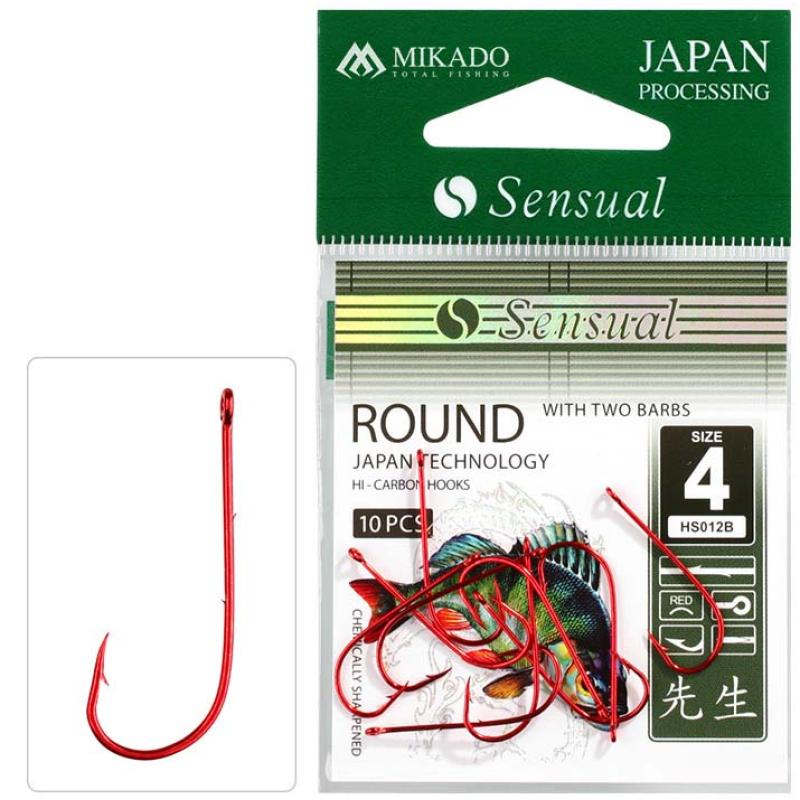 Mikado Haken Sensual Round Widerhaken Nr. 10 Red.