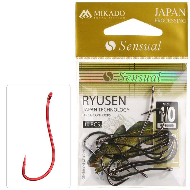 Mikado Haken Sensual Ryusen W/Ring Nr. 6 Red .