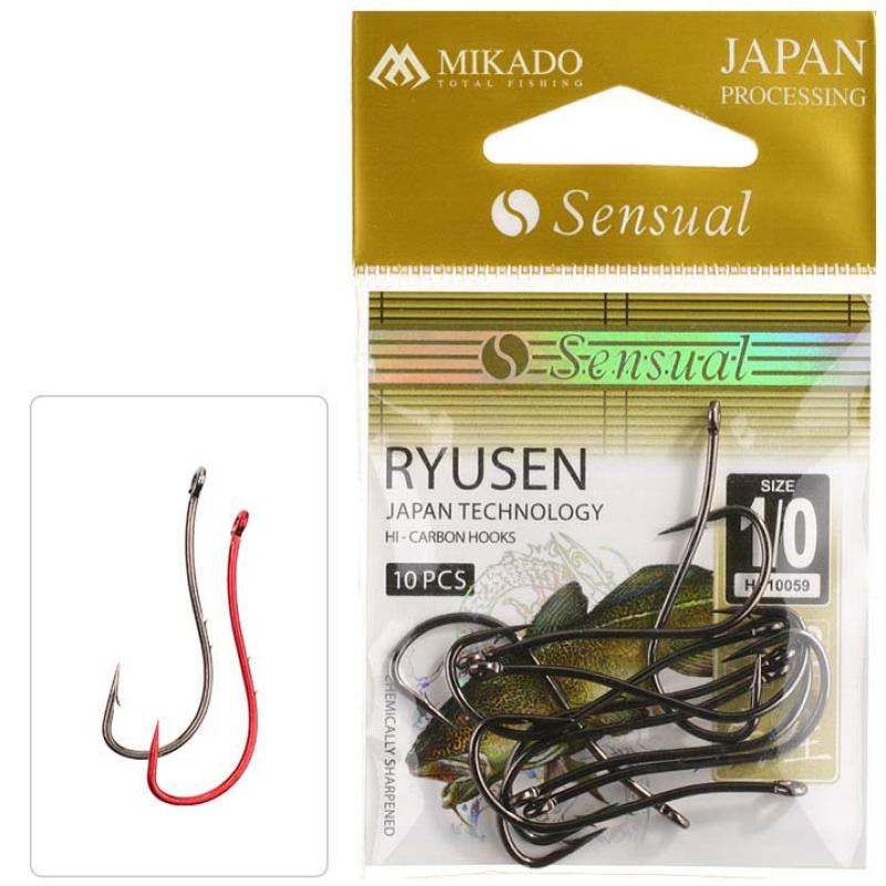 Mikado Haken Sensual Ryusen W/Ring Nr. 8 Red .