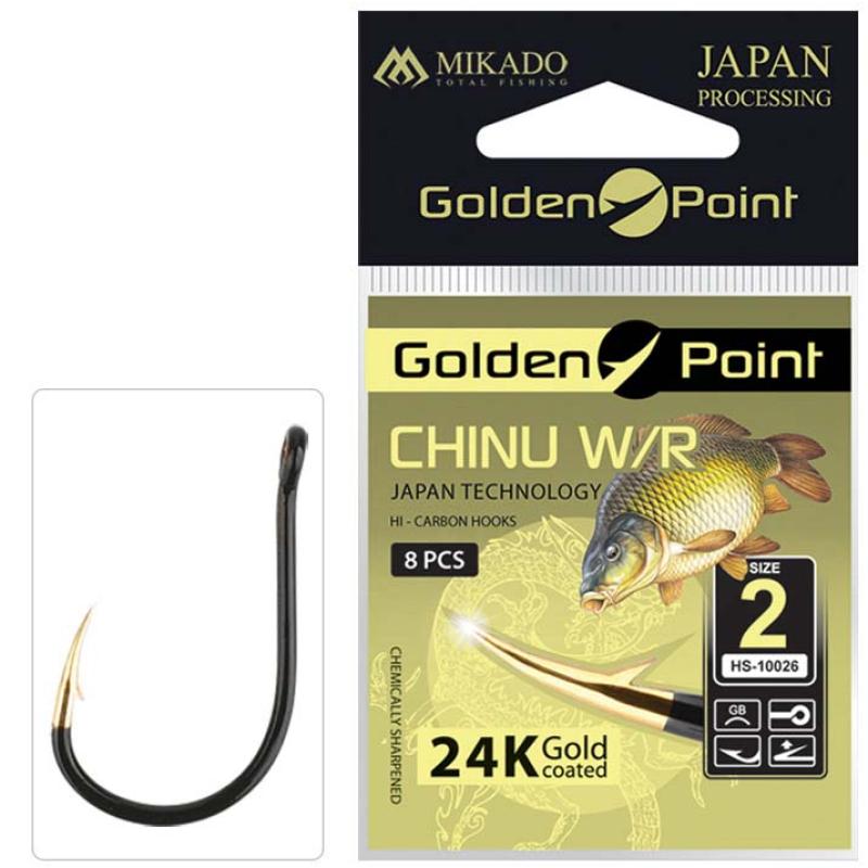 Produktbild Mikado Haken Golden Point Chinu W/R Nr. 10 Gb .