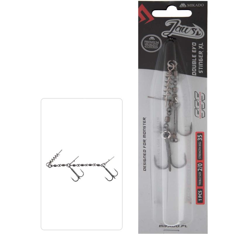Mikado Jaws Double Evo Stinger Xl 35Kg Nr. 2/0