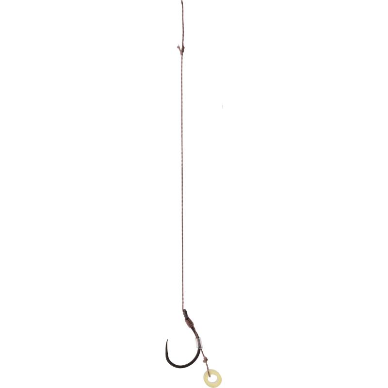 Mikado MethodFeederRig mit Gummi/o Widerhaken #10 braided0.12mm/10cm 8St