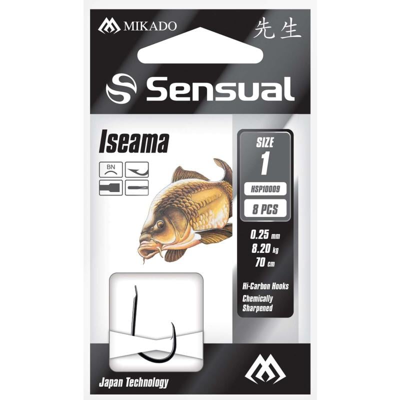 Mikado Gebundene Haken - Sensual - Iseama No 1 Bn /  0.25mm/70cm 8St