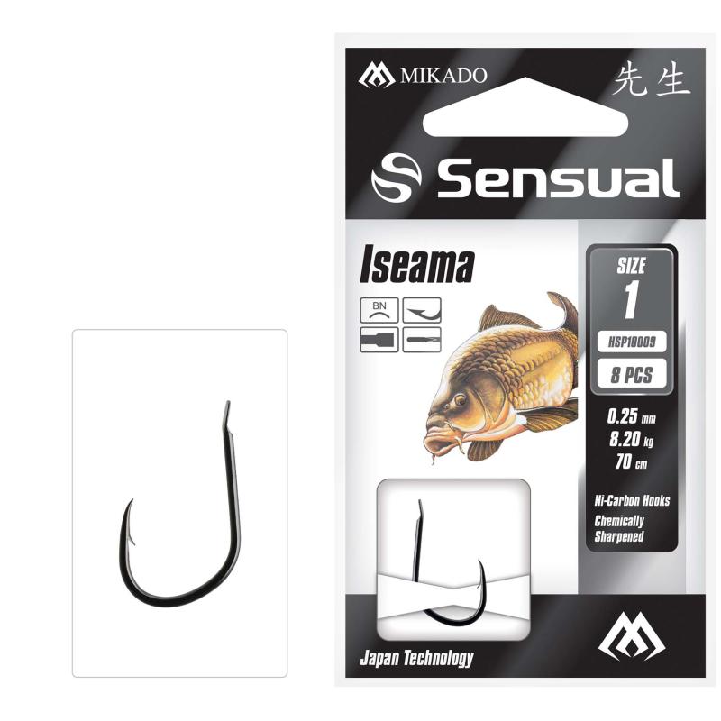 Mikado Gebundene Haken - Sensual - Iseama No 8 Bn /  0.18mm/70cm 8St