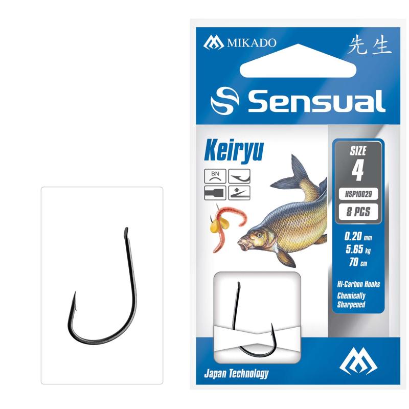 Mikado Gebundene Haken - Sensual - Keiryu No 12 Bn 0.12mm/70cm 8St