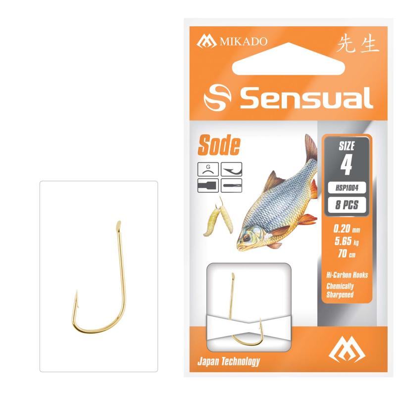 Mikado Gebundene Haken - Sensual - Sode No 8 G / Schnur: 0.16mm/70cm 8St