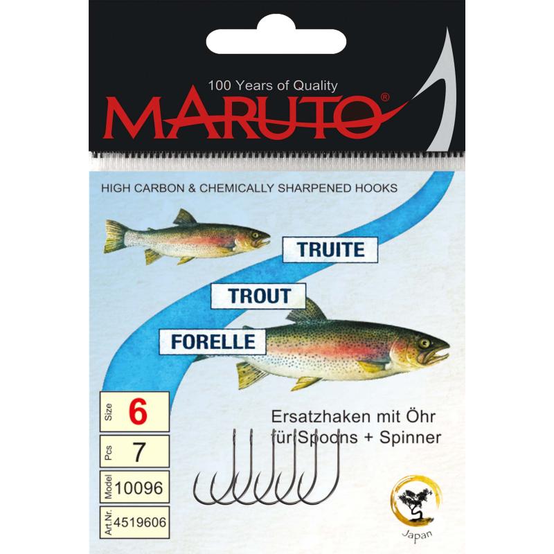 Maruto Einzelhaken Gr 2 f&uuml;r Spoons und Spinner SB7