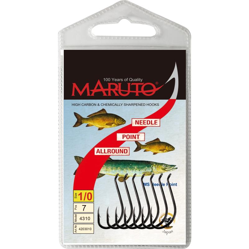 Maruto Maruto MS Needle Point Haken mit &Ouml;hr gunsmoke Gr&ouml;&szlig;e 5/0 SB4