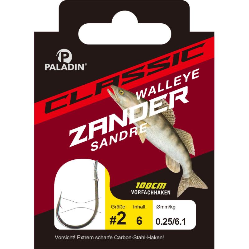 Paladin Classic Zander gebunden 100cm gunsmoke Gr.4 0,25mm 6,1kg 6St.