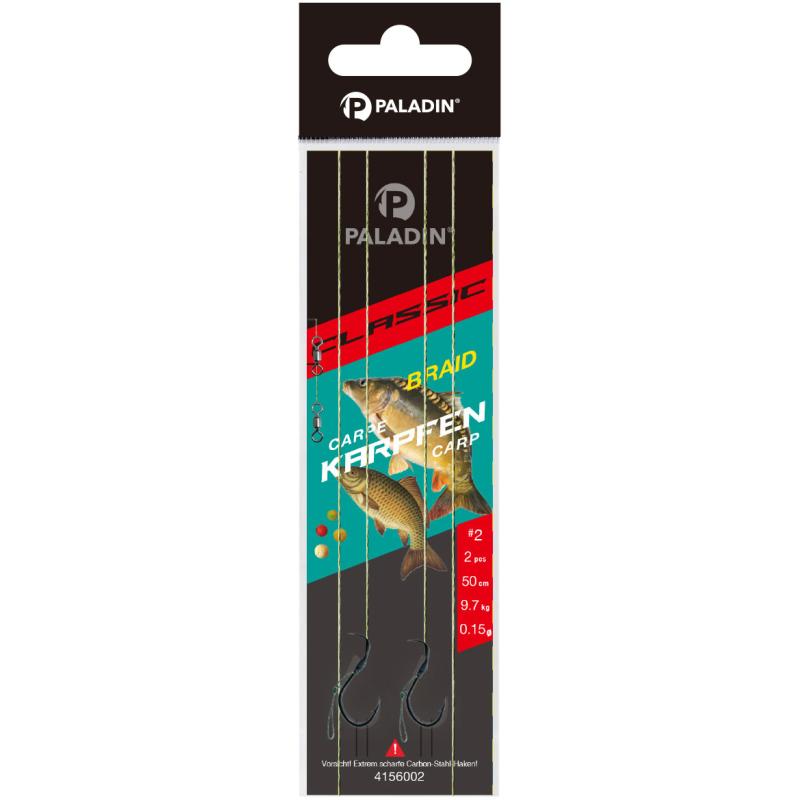 Paladin Classic Boilie gebunden 50cm br&uuml;niert Gr.6 0,15mm 9,7kg 2St.