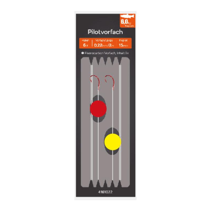 Produktbild Paladin Pilotvorfach Fluorocarbon Rund 200cm Gr.6 0,22mm 9,0kg 2St.