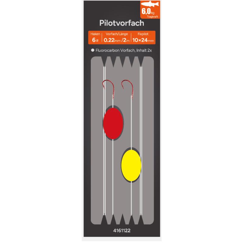 Produktbild Paladin Pilotvorfach Fluorocarbon Oval 200cm Gr.6 0,22mm 9,0kg 2St.