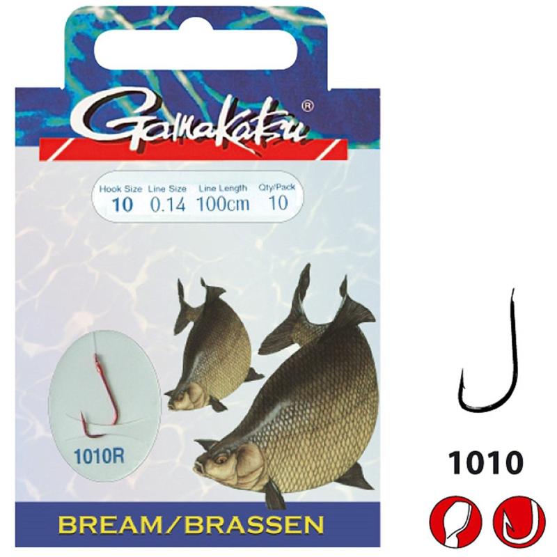 Gamakatsu Haken Bkd-1010R Brassen 100 cm Hakengr&ouml;&szlig;e 10