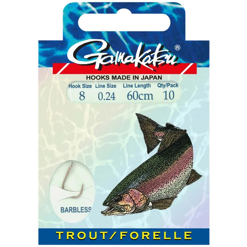 Produktbild Gamakatsu Forellenhaken ohne Widerhaken 60 cm Hakengr&ouml;&szlig;e 6